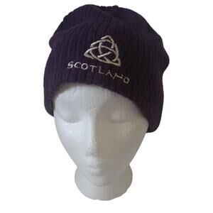 Scotland Reversible Beanie Beige/Purple OS
